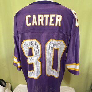 Vintage Cris Carter Minnesota Vikings #80 Starter Men's Purple Football Jersey L